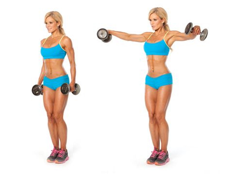 Schouders trainen dumbell raise